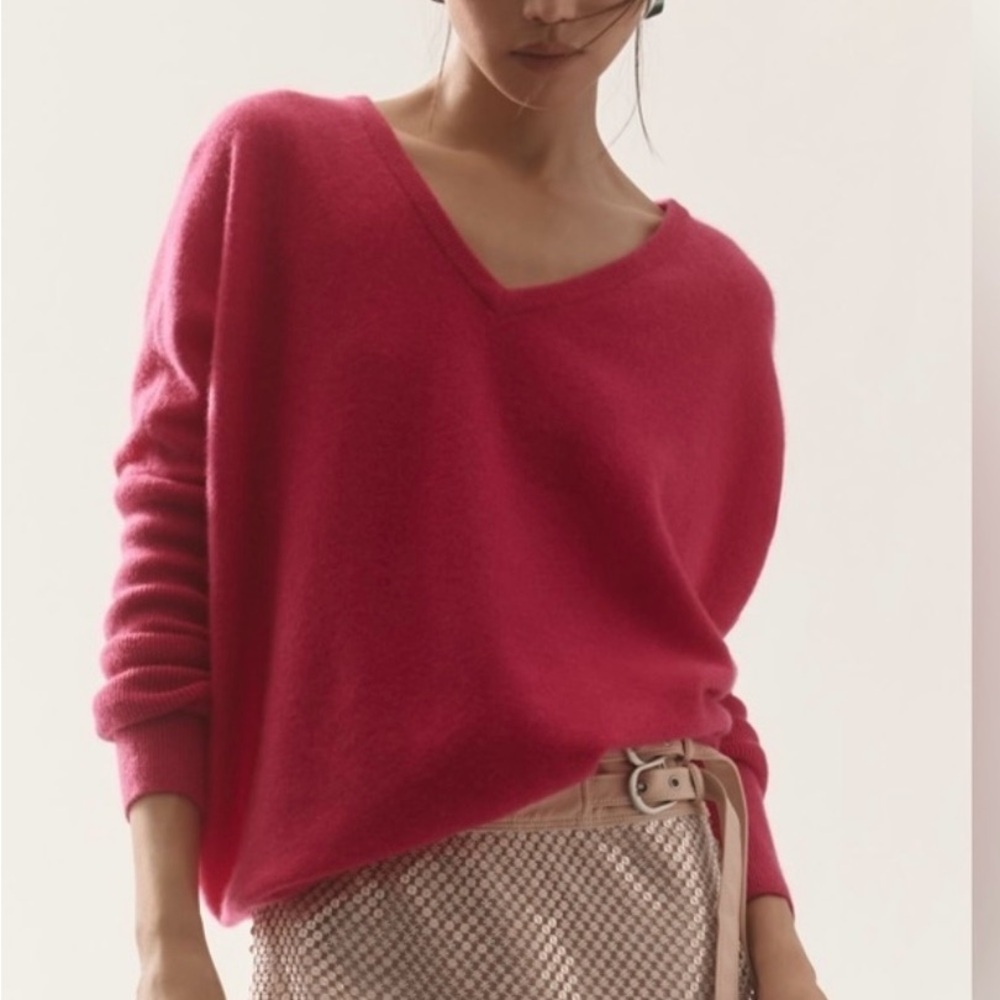 Maeve Fuchsia Cashmere Collection V-Neck